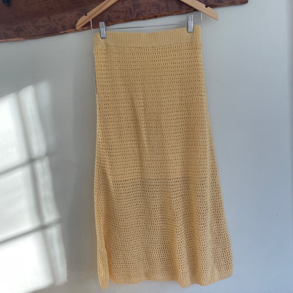 House of Harlow 1960 | NWT Boho Crochet Knit Cotton Midi Skirt S - Picture 7 of 8